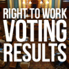 Voting results for Michigan's Right to Work bill