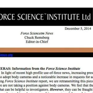 Force Science Institute on Body Cameras
