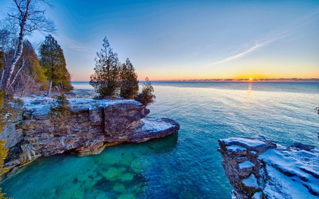 Dawn Sky Sunrise Michigan Nature Lake The National Parks and you | Retirement Mental Well Being