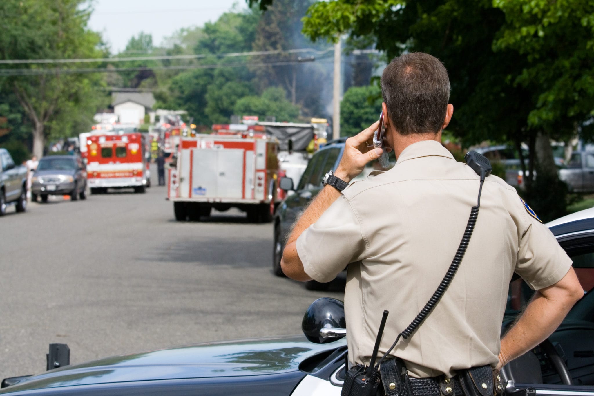 First Responders responding to a fire | Individual and Group Crisis Intervention Training