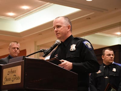 POAM Awards Two Shelby Township Officers, Joe Wocjik and Jason Zuk, with Police Officer of the Year Awards in Grand Rapids - POAM Annual Convention 2019