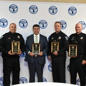 Shelby Township Officers at the POAM Annual Convention 2019 with their Awards.