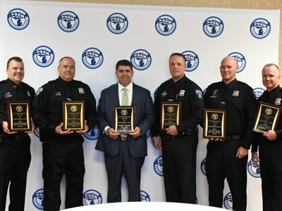 Shelby Township Officers at the POAM Annual Convention 2019 with their Awards.