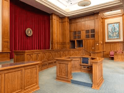 Empty courtroom | Courts Position | Municipal Center | Hall of Justice | House Resolution No 277 | Security Director position | Court Security Officer