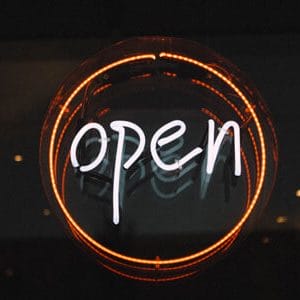 Image of an open sign | Is POAM Open During COVID-19