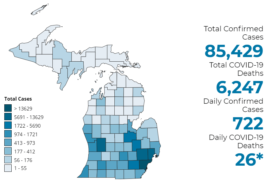 August Updates | Michigan COVID-19 Canvas Map