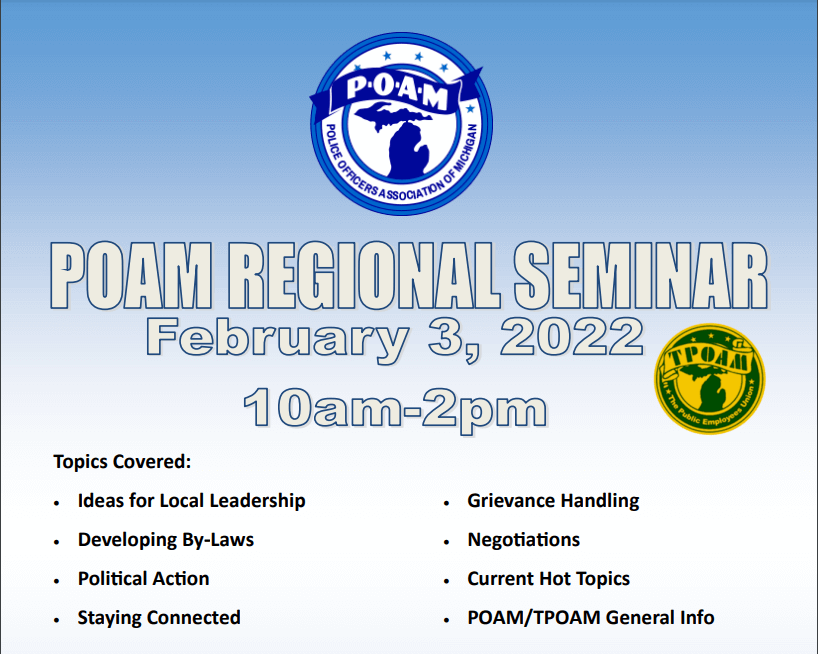 2022 POAM Regional Seminar flyer image