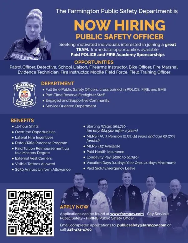 Public Safety Officer Positions in Farmington POAM Careers