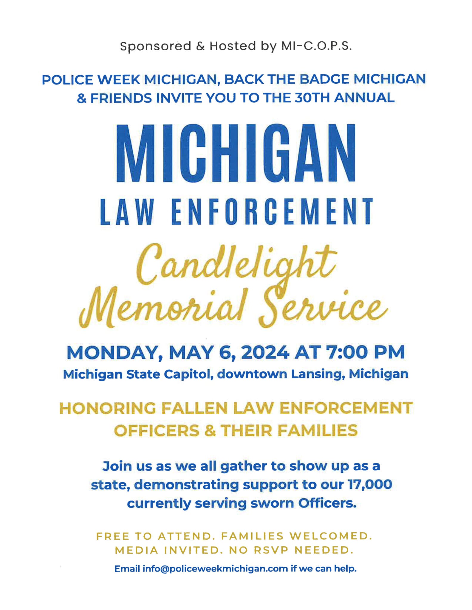 Michigan Law Enforcement Candlelight Memorial Service | POAM