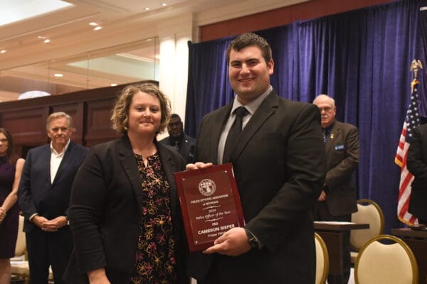 Judge Amanda Eicher and Fraser Public Safety's Officer Cameron Rieper at the 2024 POAM Annual Convention.
