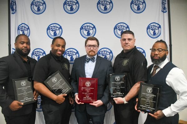 Wayne County Deputy Sheriff's Association Deputies Creceiving the 2025 Police Officer of the Year Award and the Distinguished Service Award at the POAM Annual Convention.