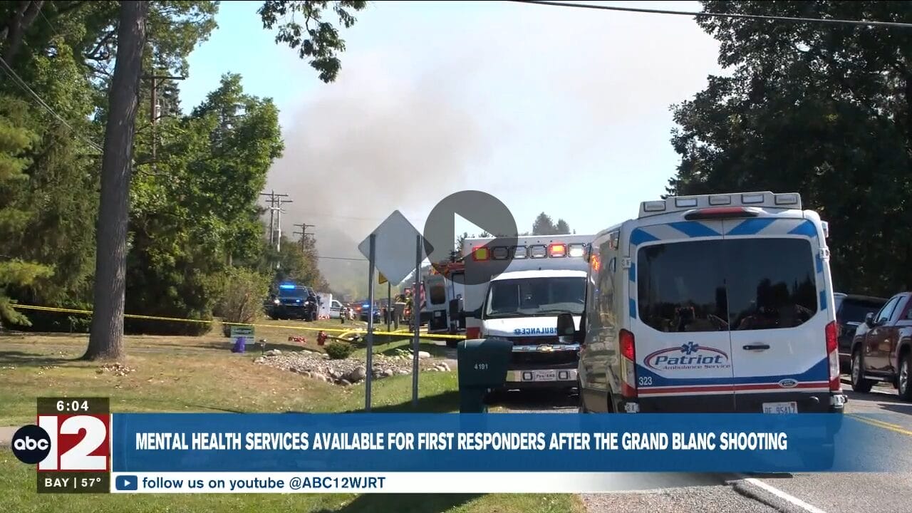 First Responders outside the Grand Blanc Church Shooting