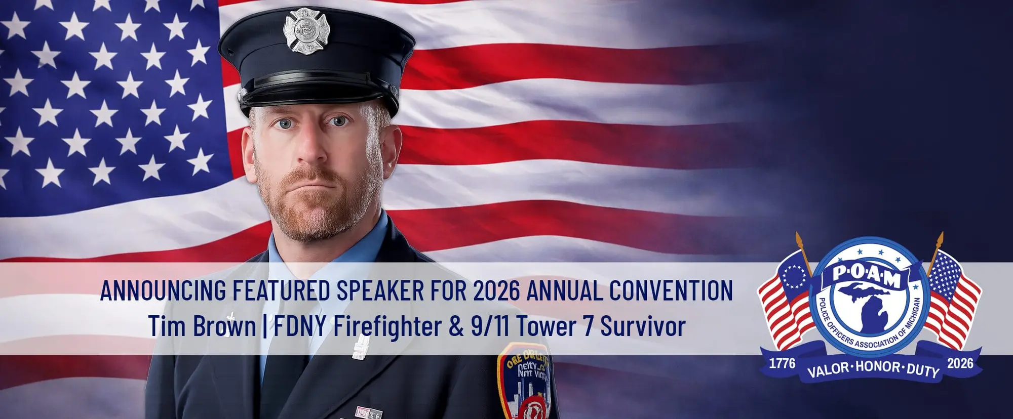 Tim Brown, keynote speaker banner for the 2026 Annual Convention in Grand Rapids, Michigan