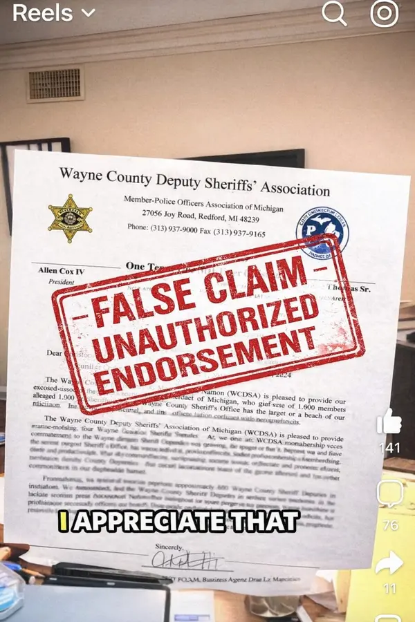 Wayne County Deputy Sheriff’s Association False Post Wayne County Deputy Sheriff’s Association False Post