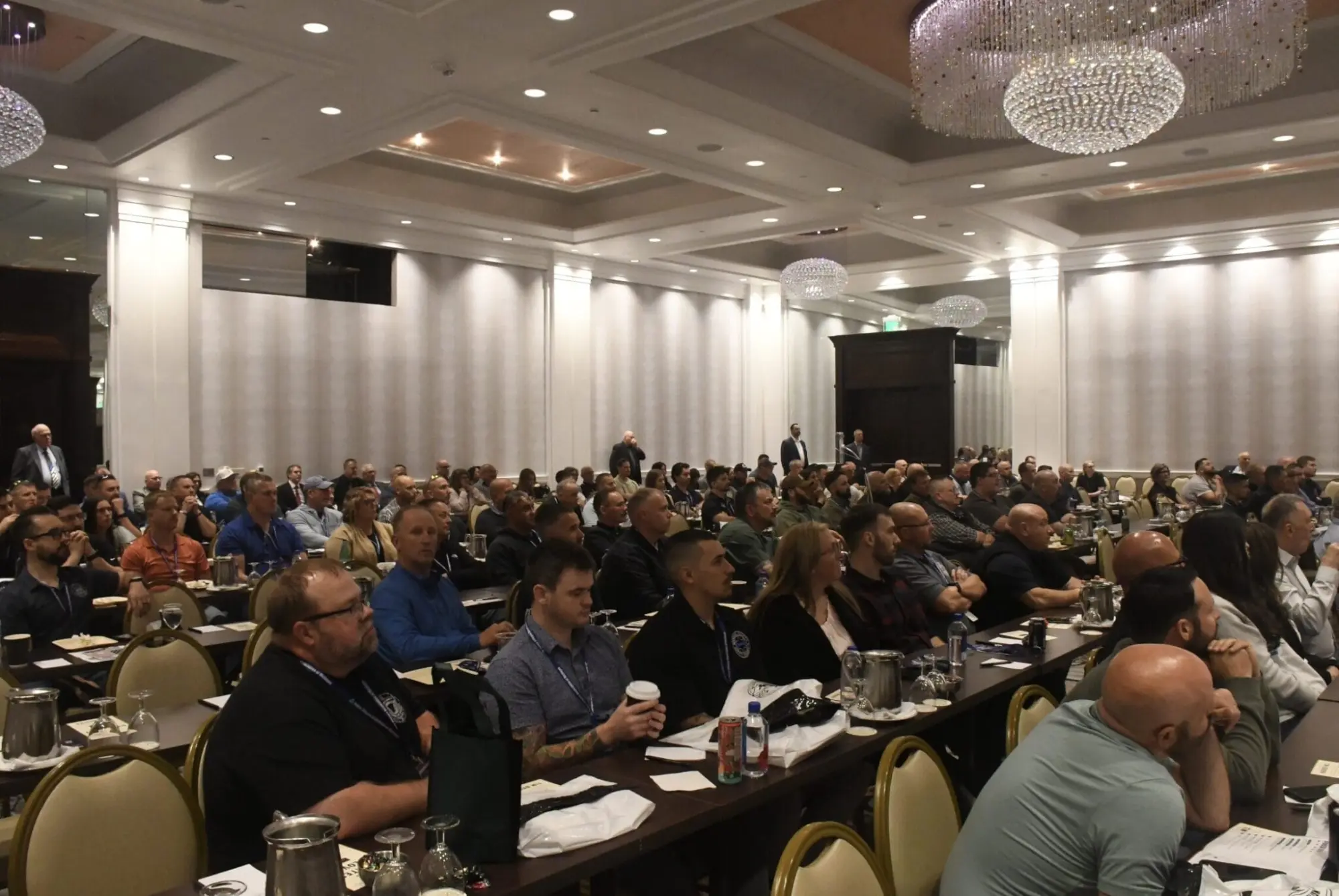 Engaged audience for Rob O'Neill at the POAM 2026 Conference Engaged audience for Rob O'Neill at the POAM 2026 Conference